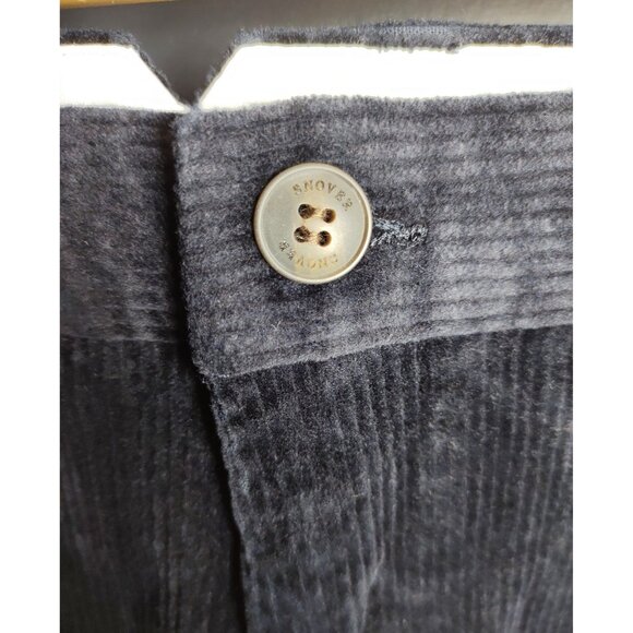 Snover Navy Corduroy Chino Pants Men's Size 44 Soft Thick Durable - Picture 4 of 11